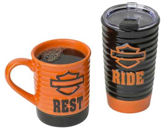 H-D Motorclothes H-D Core Ride & Rest Travel/Kaffee Tassen Set  - HDL-18611