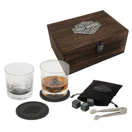 H-D Motorclothes Harley-Davidson Premium Whiskey Glass Gift Set  - HDL-18806