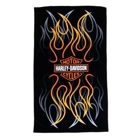 H-D Motorclothes Harley-Davidson Beach Towel Bar & Shield Flames 173x91 cm  - HDL-19510