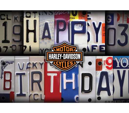 H-D Motorclothes Harley-Davidson Birthday Card - License Plate  - HDL-20002