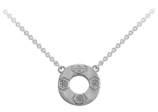 H-D Motorclothes Harley-Davidson women´s Necklace Bar & Shield Cirque Circle  Sterling Silver  - HDN0502