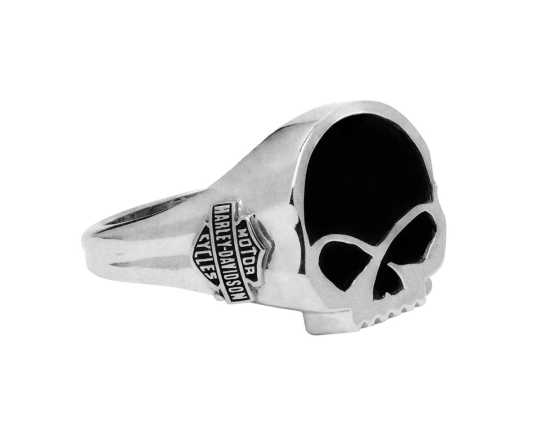 H-D Motorclothes Harley-Davidson Ring Black Onyx Skull silver  - HDR0458