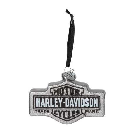 H-D Motorclothes Harley-Davidson Ornament Blown Glass Trademark  - HDX-99242
