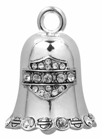 H-D Motorclothes Harley-Davidson Ride Bell White Crystal Bar & Shield  - HRB016