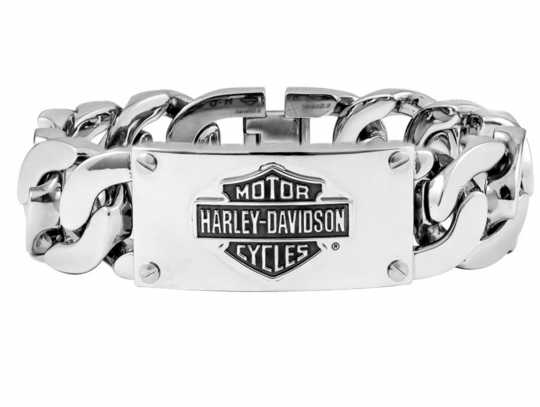 H-D Motorclothes Harley-Davidson Barcelet Bar & Shield Curb Link steel  - HSB0143