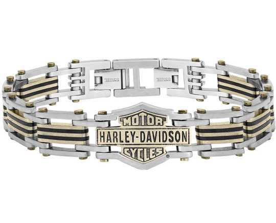 H-D Motorclothes Harley-Davidson Armband Chain Messing & Stahl 8.5" - HSB0188-8,5