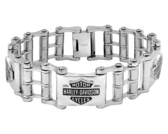 H-D Motorclothes Harley-Davidson Armband Bar & Shield Motorradkette silber  - HSB0207