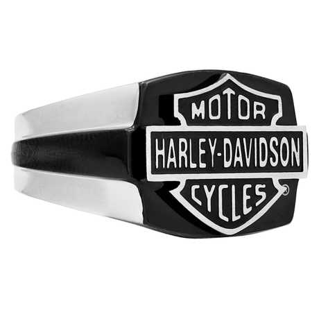 H-D Motorclothes Harley-Davidson Signet Ring Black & Steel Bar & Shield  - HSR0017