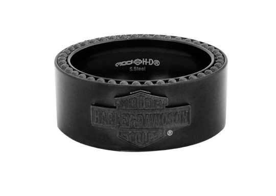 H-D Motorclothes Harley-Davidson Ring Bar & Shield Band Steel black on black  - HSR0052