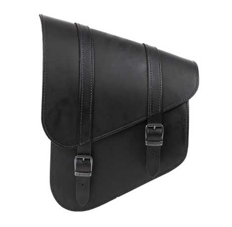 Ledrie, Full Leather Swingarm Bag Left, 6.5 Liter. Black 
