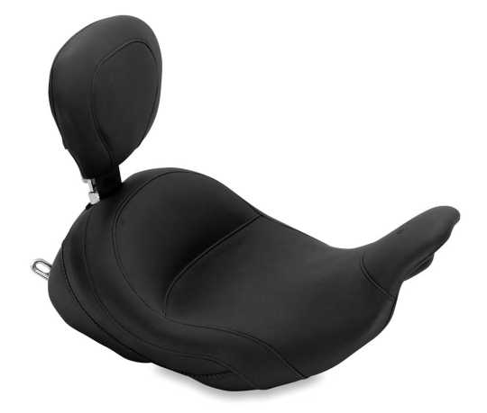 Mustang Standard Touring Solo Seat with Backrest 15" black 