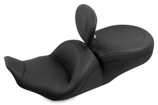 Mustang 1-Piece Lowdown Touring Seat with Backrest 16.5", black 