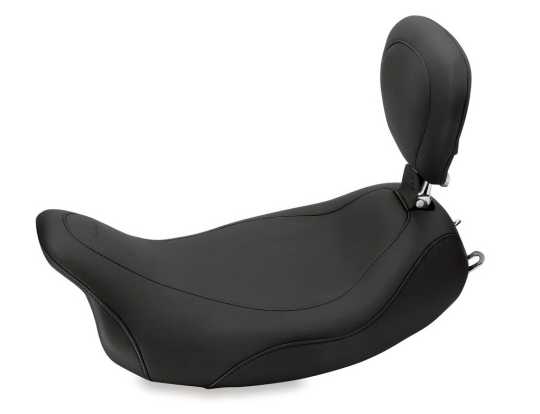 Mustang Wide Tripper Solo Seat with Driver Backrest 14" black 