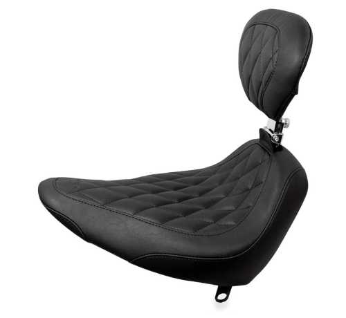Mustang Mustang Wide Tripper Solo Seat with backrest 14" Diamond black  - 537487