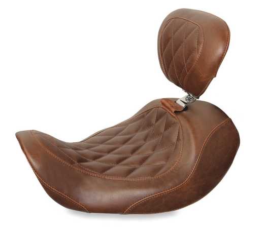 Mustang Mustang Wide Tripper Forward Solo Seat with backrest 13" Diamond brown  - 537039
