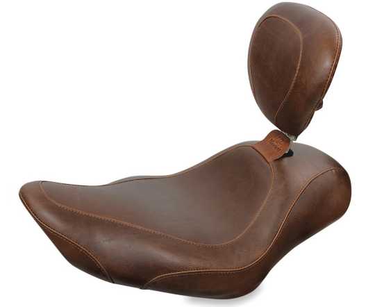 Mustang Wide Tripper Solo Seat with Backrest 12" brown 