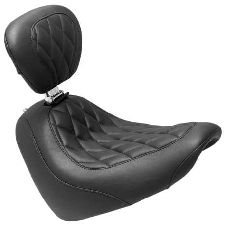 Mustang Mustang Wide Tripper Solo Seat with Backrest Diamond black  - 08021194
