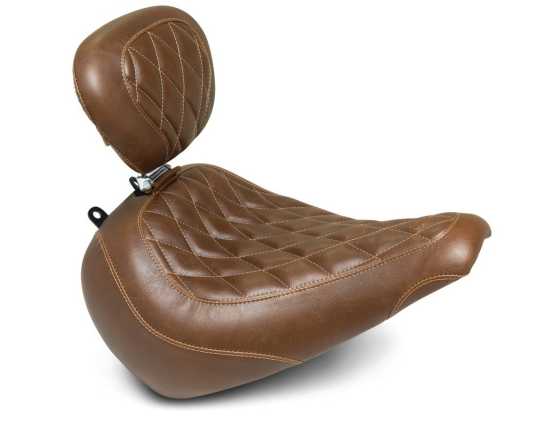 Mustang Mustang Wide Tripper Solo Seat with Backrest Diamond brown  - 08021233