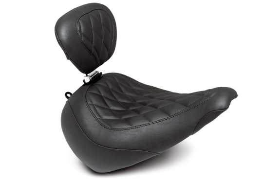 Mustang Wide Tripper Solo Seat with Backrest Diamond black 
