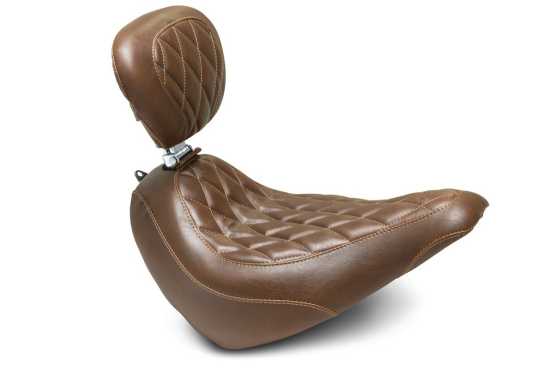 Mustang Mustang Wide Tripper Solo Seat with Backrest Diamond brown  - 08021239