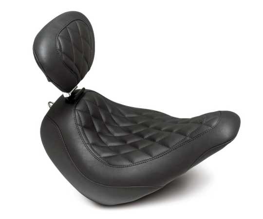 Mustang Mustang Wide Tripper Solo Seat with Backrest Diamond black  - 08021203