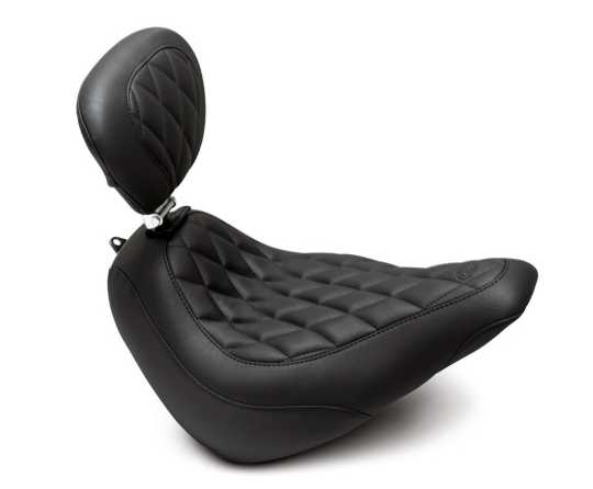 Mustang Mustang Wide Tripper Solo Seat with Backrest Diamond black  - 08021206