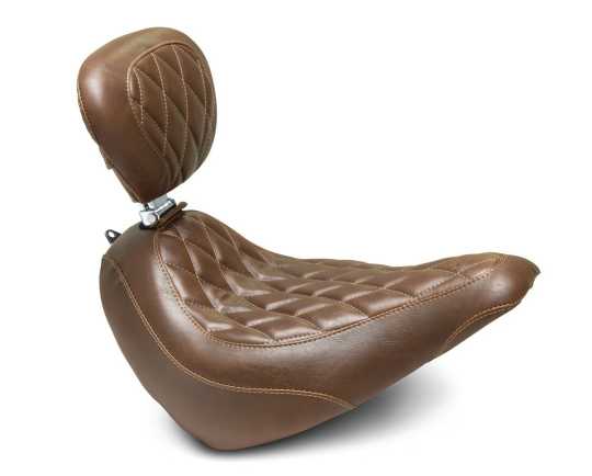 Mustang Mustang Wide Tripper Solo Seat with Backrest Diamond brown  - 08021251