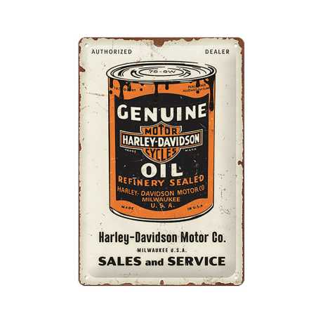 H-D Motorclothes Harley Davidson Tin Sign Genuine Oil Can 20 x 30 cm  - NA22407
