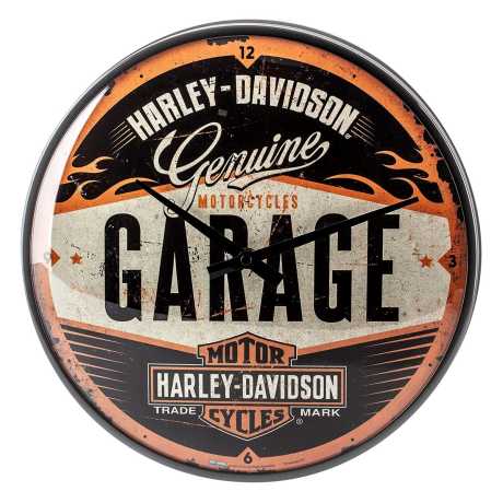 H-D Motorclothes Harley-Davidson Wall Clock Garage  - NA51083