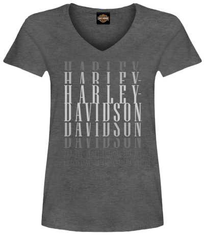 Harley-Davidson Damen T-Shirt Tonal Repeat grau 