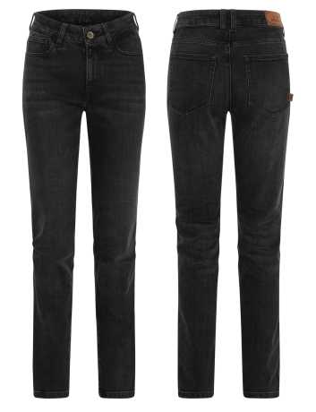 Rokkertech Damen Jeans Mid Straight schwarz 32 | 32