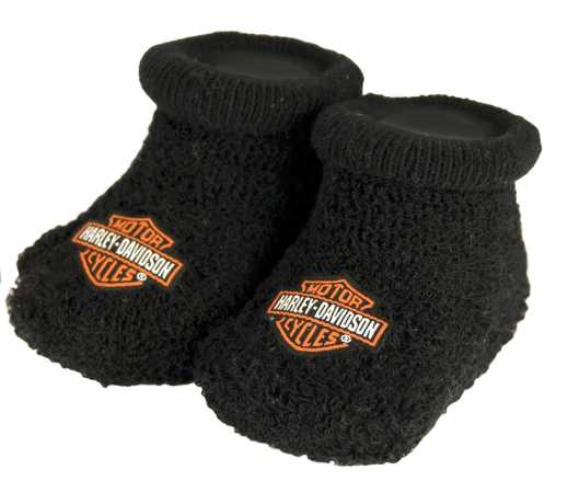 H-D Motorclothes H-D Baby Boys' Boxed Stretch Terry Booties, Black  - S9LBL20HD/0-3