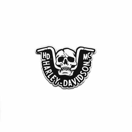 H-D Motorclothes Harley-Davidson Pin Handlebar Skull 1.5" black/white  - SA8011192