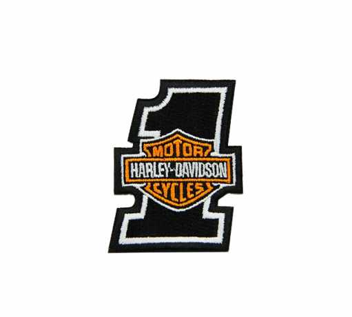 Harley-Davidson Patch #1 Bar & Shield black/orange 