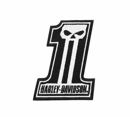 Harley-Davidson Aufnäher Dark Custom schwarz/weiß 