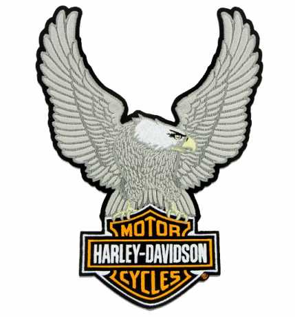 Harley-Davidson Aufnäher Eagle Bar & Shield silber/orange 