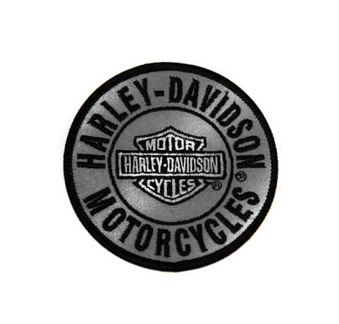 H-D Motorclothes Harley-Davidson Patch Reflective Round black/grey  - SA8011819