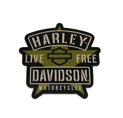 H-D Motorclothes Harley-Davidson Aufnäher Star schwarz/oliv  - SA8011833