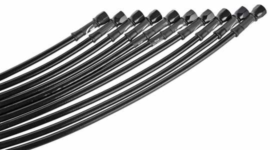 Stainless Steel Brake Lines black | 89cm/35"
