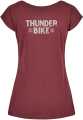 Thunderbike Damen T-Shirt Ride burgundy rot  - 19-11-1417V