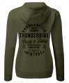 Thunderbike women´s Zip Hoodie Handcrafted Olive green  - 19-20-1194V