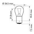 Philips Turn Signal Light Bulb P21W  - 516256
