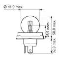Philips headlamp bulb R2 (Duplo)  - 516316