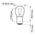 Philips LongLife Ecovision turn signal light bulb P21W  - 516327