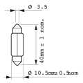 Philips Festoon light bulb Festoon T10,5X43  - 516361