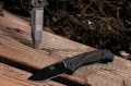 101 Ghost Messer schwarz mit Carved Handle  - 545652