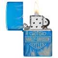 Zippo Harley-Davidson Feuerzeug Bar & Shield Flames blau  - 60.006.415