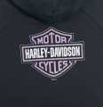 Harley-Davidson Kinder Zip Hoodie Pink Bar & Shield schwarz  - 6522301V