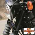 Flywheel Design upper Fork Covers Straight black gloss  - 69-0839
