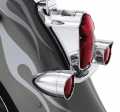 Harley-Davidson Turn Signal Trim Rings Bullet Rear, Red Lenses  - 69757-05